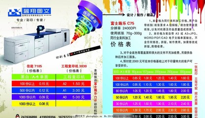 彩印價格表設計指南 從清晰到高效